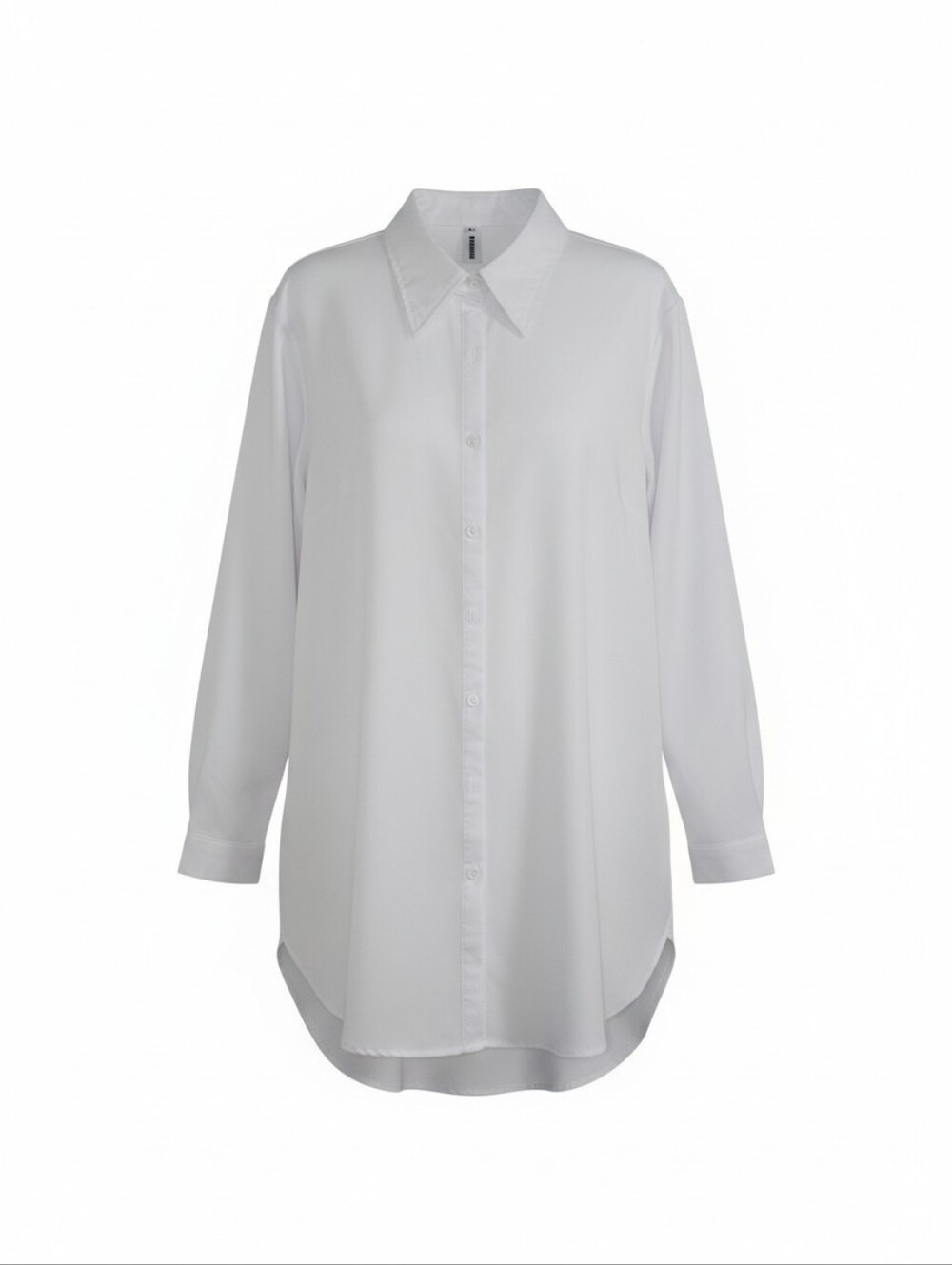 classic women's oversized white button-up shirt